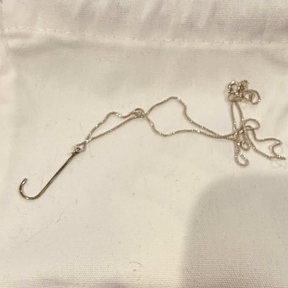 Elegant Silver J Monogram Necklace
